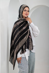Midnight Spark Linen Scarf